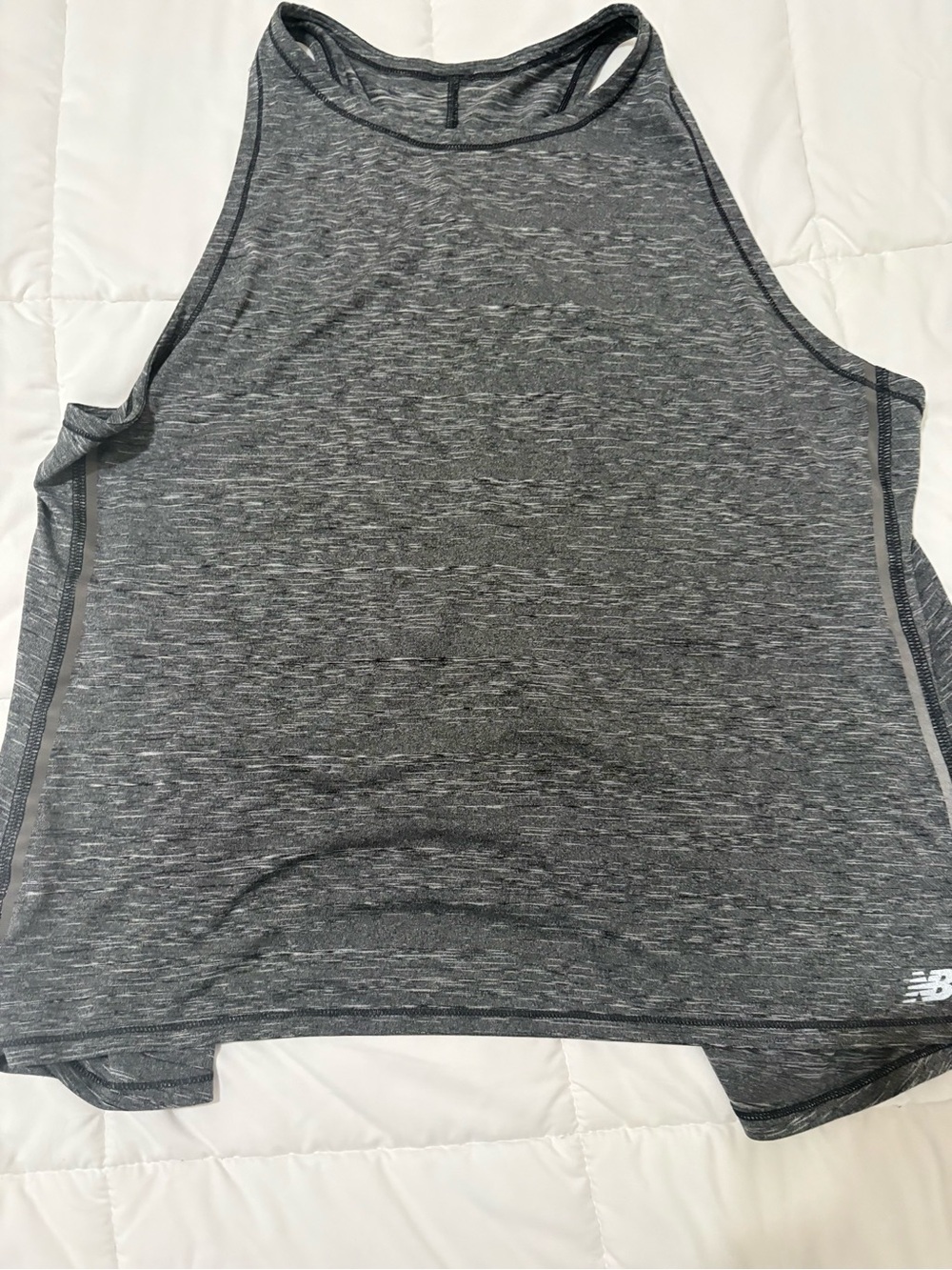 New Balance Heathered Charcoal Gray Racerback Tank